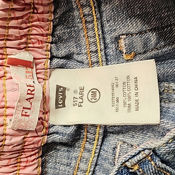 LEVI'S 517 Flare Girls Size 24 Months Jeans Used - Picture 6 of 12